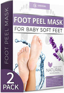 Foot Peel Mask - 2 Pack - For Cracked Heels, Dead Skin and Calluses - Make Your Feet Baby Soft Smooth Silky Skin - Removes Rough Heels, Dry Toe Skin Natural Treatment DERMORA Store
