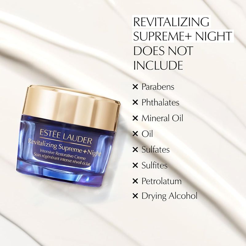 Estée Lauder Revitalizing Supreme+ Night Intensive Restorative Anti-Aging Cream Moisturizer with Hyaluronic Acid, 1.7 Ounce Infinity Warehouse