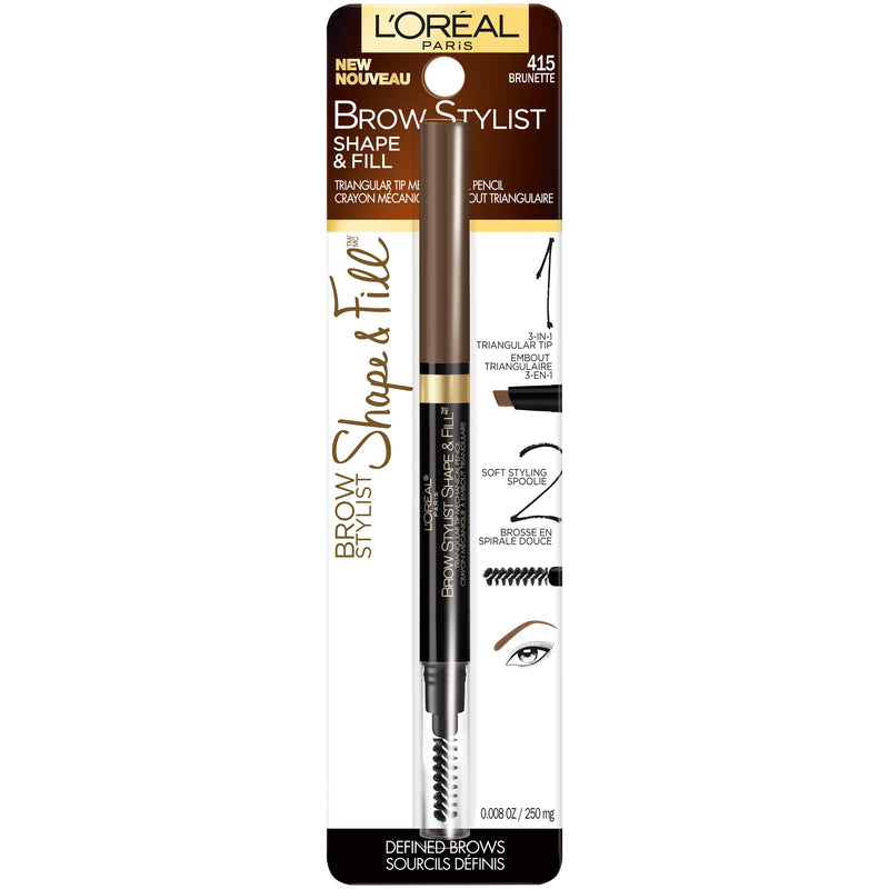 L'Oreal Brow Stylist Shape and Fill Pencil, Brunette 0.008 oz L'Oréal Paris