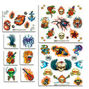Savvi American Traditional Temporary Tattoos Pack ~ 50 Count Classic Tattoos American Traditional Tattoos