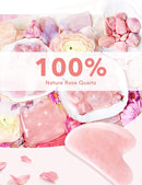 Jade Roller Gua Sha,Rose Quartz Face Roller Skin Care Tools,Beauty Facial Massager,Eye Roller For Puffy Eyes,Self Care Gifts For Women,HANABEE Skincare Sets & Kits (Rose Quartz) HANABEE Store