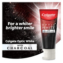 Colgate Optic White Charcoal Toothpaste for Whitening Teeth with Fluoride, Cool Mint - 4.2 Ounce (2 Pack) Colgate