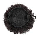 Afro Puff Ponytail Hair Bun Extension Chignon Hairpiece With Drawstring Afro Kinky Curly Wrap Messy Updo Synthetic For American African Black Women(8inch, 1pcs dark brown) S-noilite