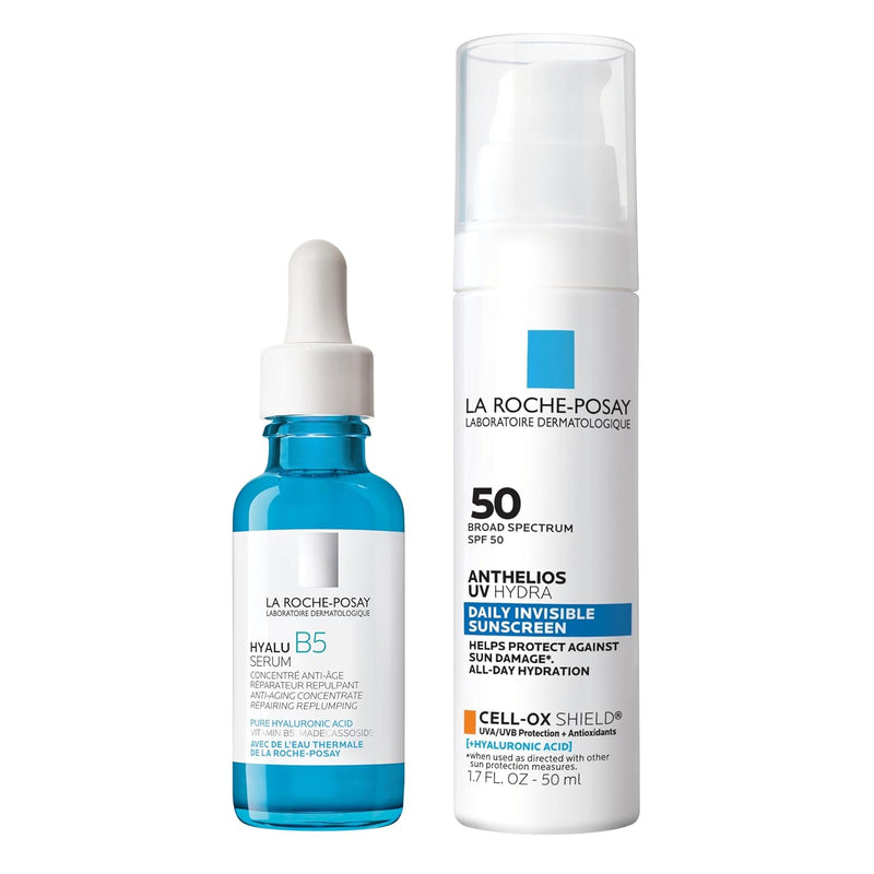 La Roche-Posay Hyalu B5 Pure Hyaluronic Acid Serum for Face, Vitamin B5 + Hyaluronic Acid + Madecassoside, Hydrating Serum Visibly Plumps Skin, Sensitive Skin Safe, Anti Aging, Oil-Free Infinity Warehouse