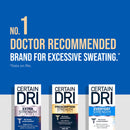 Certain Dri Everyday Strength Clinical Antiperspirant Deodorant for Men and Women Doctor Recommended Hyperhidrosis Treatment, 2.6 Ounce (Pack of 3) Certain Dri