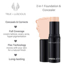 Camera Stick Foundation by True + Luscious - Full Coverage Cream Foundation - Non-Comedogenic & Hydrating Formula - Vegan, Paraben Free, & Cruelty Free - 0.49 oz (Shade 2: Warm Beige) True + Luscious Store