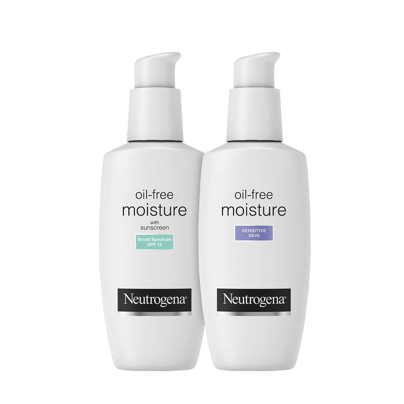 Neutrogena Oil-Free Daily Long Lasting Facial Moisturizer & Neck Cream, 4 fl. Oz With Oil-Free Facial Moisturizer, Sensitive Skin, 4 Fl Oz Neutrogena Store