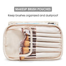 Travel Makeup Bag Large Cosmetic Bag Make up Case Organizer for Women and Girls (Large, Marble) Narwey