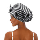 Sent Hair Shower Cap for Women Reusable Waterproof Bath Cap for Long Hair Cap for Shower Cute Large Turban Shower Cap for Braids(Stripe) sent hair