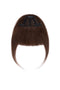 Clip in Bangs Remy Human Hair Extensions for Women One Piece Soft Thick Straight Hairpiece with Temple 3 Clips Accessories Full Neat Fringe 7"/18cm-Dark Brown #2 Benehair