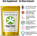 Organic Sulfur Crystals | 99.9% Pure MSM | Joints, Hair & Skin | 1 Pack | Organic Sulfur Crystals | 99.9% Pure MSM | Joints, Recovery, Hair, Skin & Much More | 100% Additive-Free | By Happy Body™ Infinity Warehouse