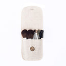 Natural Bamboo Makeup Brushes 6pcs Mini Cosmetic Makeup Brushes Set With Travel Bag Case Powder Blush Eye Shadows Eyebrow Make Up Brushes Kit Delicate girl