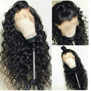 BLY 13x4 Frontal Wigs Loose Deep Wave Lace Front Human Hair Wigs Pre Plucked with Baby Hair 14 Inch Glueless for Black Women 150% Density Natural Black BLY