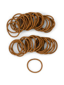 Heliums Small Ginger Hair Elastics, 2mm Mini Sized 1 Inch Hair Ties for Redheads, Kids, Braids and Fine Hair - 48 Count Heliums