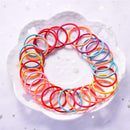 KABB Colorful 100PCS Elastic Bands 100 Pcs Rubber Ties for Thick Heavy and Curly Hair KABB