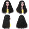 Beauty Forever Headband Human Hair Wig Water Wave Glueless Human Hair Wigs With Pre-attached Scarf Non Lace Front Wigs for women Natural Color 200% Density 16 Inch Beauty Forever Store