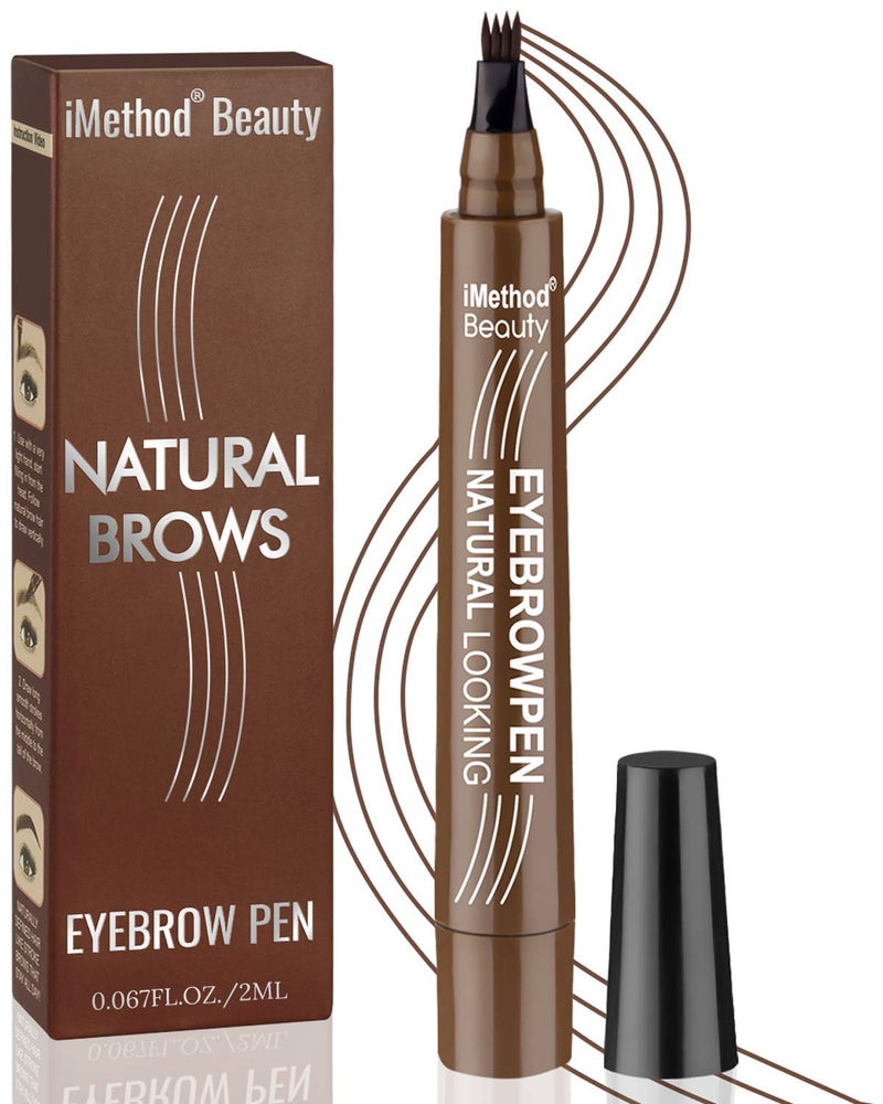 Eyebrow Tattoo Pen - iMethod Upgrade Microblading Eyebrow Pen, Eyebrow Makeup, Long Lasting, Waterproof and Smudge-proof, Dark Brown iMethod Store