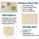 S-noilite Ponytail Extension Human Hair Clip in Wrap Around Ponytail Hair Extension Clip in Binding Ponytail Hair Piece 100% Remy Human Hair Long Straight 20 Inch (