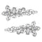 LUX ACCESSORIES Set of 2 Floral Filligree Clear Crystal Rhinestones Wedding Bridal Fashion Hair Pins LUX ACCESSORIES