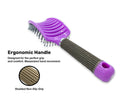 Zabolight Vent Hair Brush Vented Detangling Hair Brush for Thick Long Curly Hair, Curved Fast Blow Drying Brush for Women & Men (Purple) Zabolight