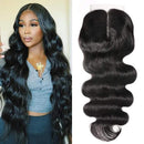 UNice Hair 4X4 Lace Closure T-Part Lace 100% Human Hair Brazilian Body Wave 4X0.75 Hand-Tied Lace Closure Middle Part Unprocessed Remy Hair Natural Color 16inch UNICE Store