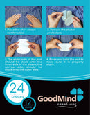 Underarm Sweat Pads [24pcs/12pairs] Keep Your Armpits Fresh, Guard your Shirt Stop Sweat Spots or Stains Fight Excessive Sweating with Disposable Individually Packed Pairs Cotton Pads. GoodMind Creations