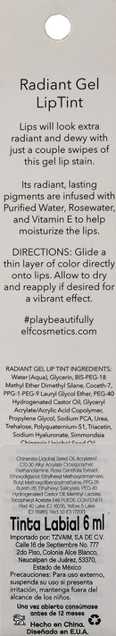 Elf Cosmetics 57041 Aqua Beauty Radiant Gel Lip Tint, Dewy Berry, 0.6 Ounce e.l.f.