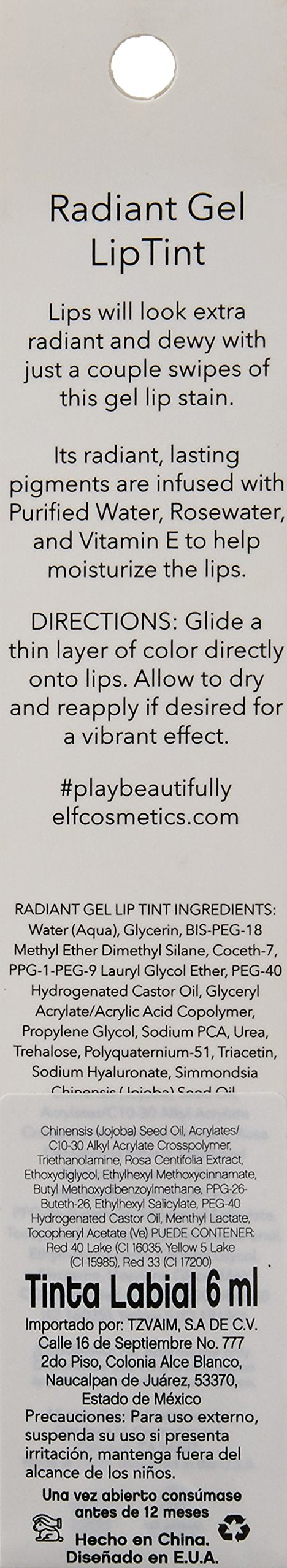 Elf Cosmetics 57041 Aqua Beauty Radiant Gel Lip Tint, Dewy Berry, 0.6 Ounce e.l.f.