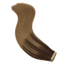 GOO GOO Tape in Hair Extensions Human Hair 24 Inch Ombre Chocolate Brown to Dirty Blonde Tape in Human Hair Extensions 20pcs 50g Remy Human Hair Extensions for Women GOO GOO Store