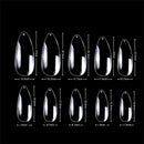 Vivace Clear Full Cover Stiletto 500 Acrylic False Fake Nail Tips 10Sizes For Nail Salon Nail Shop (Clear Full Cover Stiletto) Vivace