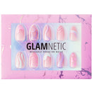 Glamnetic Press On Nails - Wild Card | Opaque UV Finish Short Pointed Almond Shape, Reusable Pastel Nails in 12 Sizes - 24 Nail Kit with Glue Glamnetic