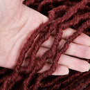 New Soft locs 18 inch 6 Packs Faux Locs Curly Wavy Crochet Synthetic Braiding Hair Extensions(18 inch, Burgundy) conrora
