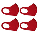 unik RED Cloth Face Cover, Washable, Reusable Mask, Unisex, Dust-proof, Red Pack of 4 unik