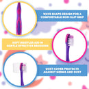 Kids Toothbrush Suction Cup with Covers, Toddler Toothbrush Soft Bristles, Child Toothbrush Suction Cups For Easy Access, Toddler Toothbrushes Handles Perfect For Tiny Hands of Boys and Girls (6 Pack) Lingito