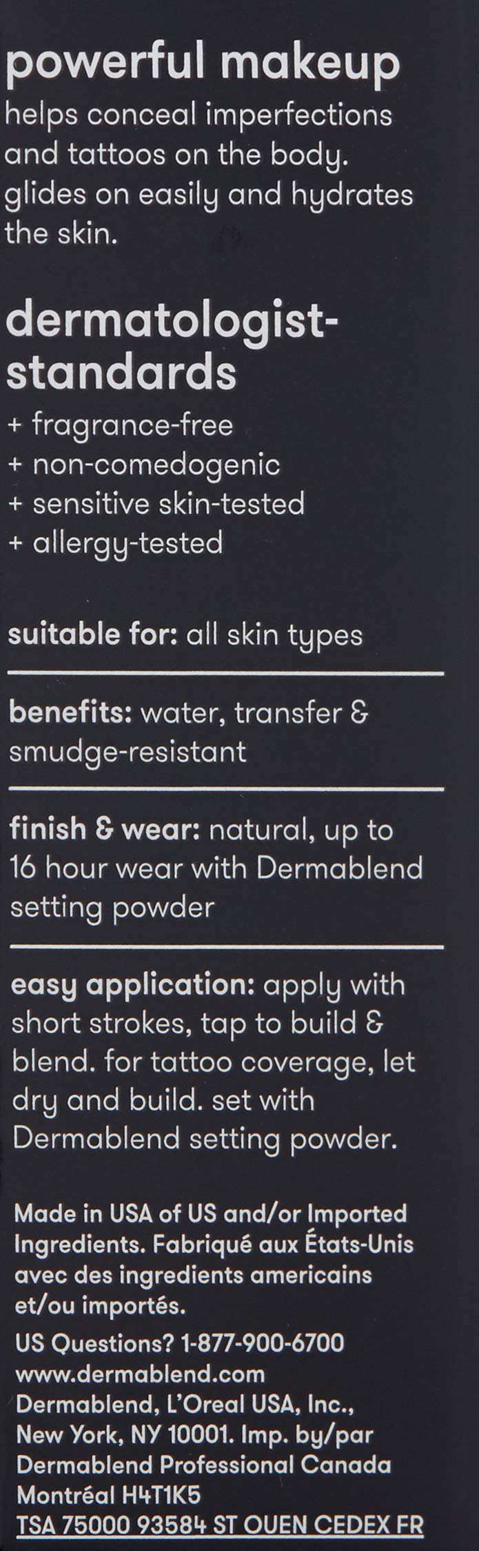 Dermablend Quick-Fix Body Makeup Full Coverage Foundation Stick, Water-Resistant Body Concealer for Imperfections & Tattoos, 0.42 Oz Dermablend