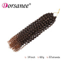 Dorsanee Passion Twist Hair Water Wave Crochet Braids for Passion Twist Crochet Hair Passion Twist Braiding Hair Hair Extensions (6Packs, 14Inch, T30