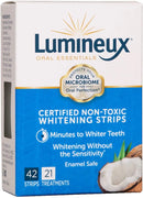 Lumineux Oral Essentials Teeth Whitening Strips - 21 Treatments - Dentist Formulated and Certified Non Toxic - Sensitivity Free - Whiter Teeth in 7 Days - NO Artificial Flavors, Colors, and SLS Free Oral Essentials