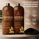 Castor Oil Shampoo and Conditioner Set for Hair Growth with Rosemary & Peppermint Oil - Cleanse Hair, Strengthen & Shine with Castor Shampoo and Conditioner - Anti-Hair Loss for Men & Women - 16 fl oz Infinity Warehouse