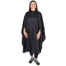 Hair Cutting Cape with Armholes - Professional Salon Cape - 100% Nylon - Haircut Cape - Hairdresser Cape - Styling Cape - Hair Gown - Hair Dressing Cape (Black) Salon Supply Co