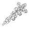 LUX ACCESSORIES Set of 2 Floral Filligree Clear Crystal Rhinestones Wedding Bridal Fashion Hair Pins LUX ACCESSORIES