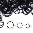 3/4” Inches Black Hair Rubber Bands for Hair Ties Small Elastics Bands Large Hair Braiding Ponytail Holders for Baby Toddler Girls Infants Kids Thick Hair Mini Black Rubber bands No Damage for Crafts Office 600pcs (M) by HOYOLS HOYOLS Store