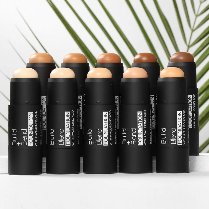 Palladio BUILD & BLEND Foundation Stick, Medium Coverage Buildable Contour Stick for Face, Ultra Blendable Creamy Formula for a Natural Shine Free Finish, Professional Makeup for Perfect Look, 0.25 Ounce (Natural Ivory) Palladio