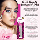 Eyebrow Brush Kit Thin Angled - Eye Brow Concealer Contour Brush to Shape and Conceal Eyes Duo Spoolie Brushes Firm Bristles Definer for Filling Pomade Gel | Defining Arches Winged Eyeliner Stencil Vertex