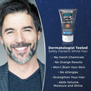 MENFIRST Gradual Gray 3-in-1 Hair Darkening Shampoo and Conditioner for Men, Gradually Reduce Grey and White Hair Color for Natural Looking Results MENFIRST