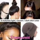 ISEE Hair Transparent Lace Front Wigs Body Wave Human Hair Wigs For Black Women Pre Plucked Natural Hairline 150% Density 13x6 Lace Front Wigs with Baby Hair Natural Black Color 16 Inch ISEE Store