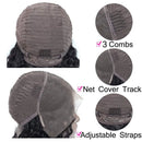 Brazilian Virgin Human Hair Wigs Deep Wave Lace Front Human Hair Wigs with Natural Hairline 9A 150% Density Natural Looking Human Hair Wig（14 inch） Kameilun