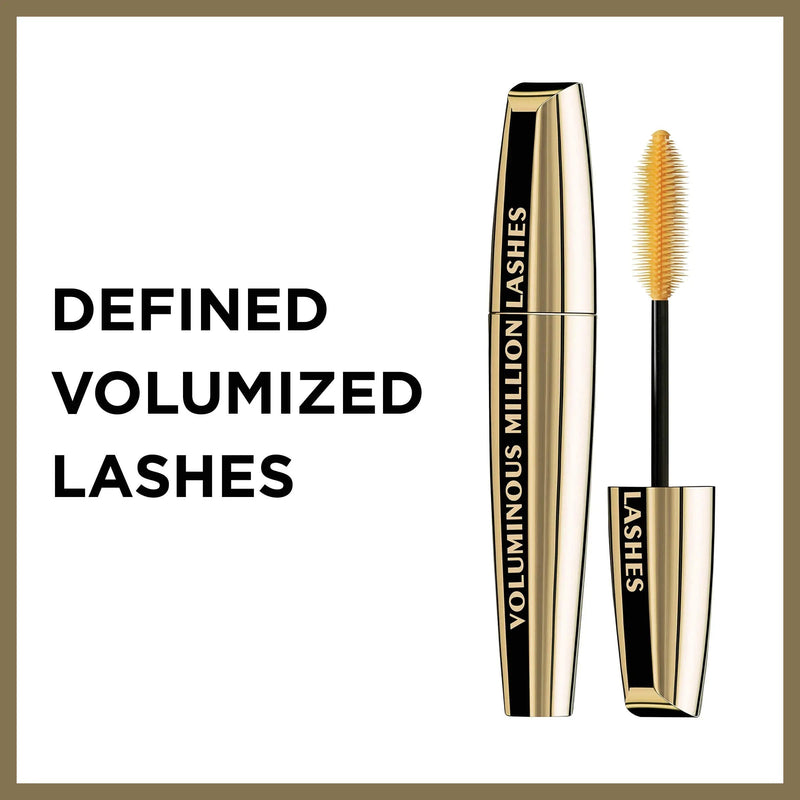 L'Oreal Paris Makeup Voluminous Million Lashes Mascara, Black, 1 Tube L'Oreal Paris