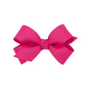 Wee Ones Girls' Classic Grosgrain Hair Bow on a WeeStay No-Slip Hair Clip w/Knot Wrap Center, Mini, Red Wee Ones