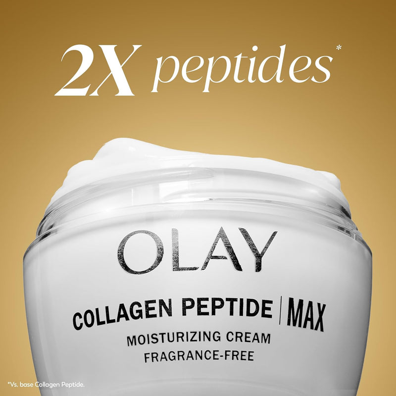 Olay Collagen Peptide Face Moisturizer, Firming Cream for Women, Fragrance-Free, Non-Greasy - Hydrating, Anti-Aging, Anti-Wrinkle, Smoothing of Fine Lines, Tightening Skin Care - Niacinamide, 1.7 Oz Infinity Warehouse