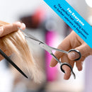 Equinox Professional Shears with Finger Rest and Finger Inserts - Ice Tempered Barber Hair Cutting Scissors - 6.5 Inches - Stainless Steel Rust Resistant Hair Scissors Equinox International